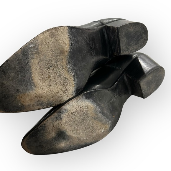 Italian Black Leather Chelsea Cowboy Ankle Boot - Picture 8 of 15